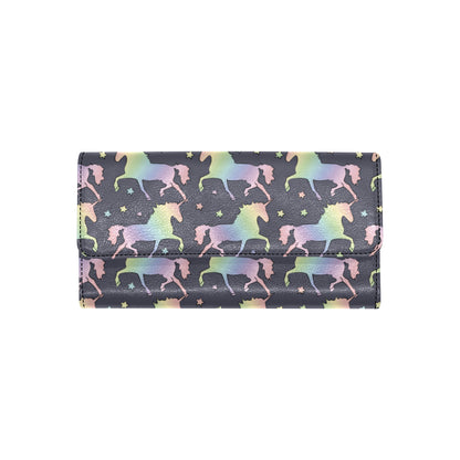 Rainbow Pattern Print Design A05 Women's Trifold Wallet
