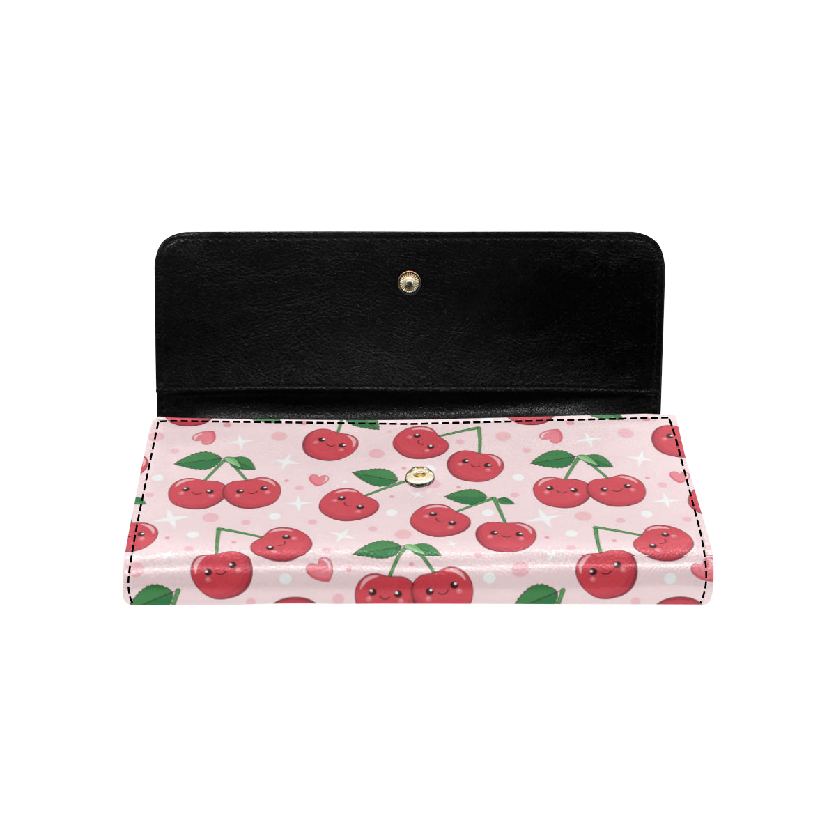 Cherry Pattern Print Design CH02 Women's Trifold Wallet