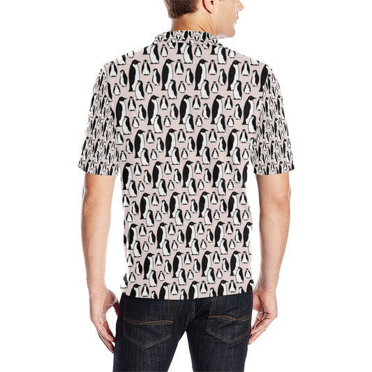 Penguin Themed Men Polo Shirt