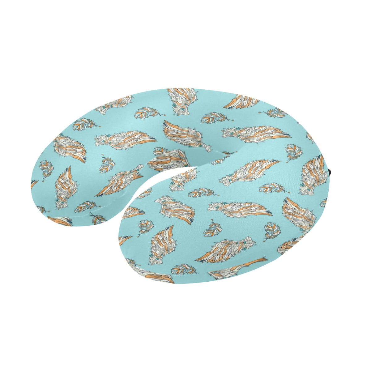 Angel Wings Pattern Print Design 03 U-Shaped Travel Neck Pillow