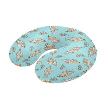 Angel Wings Pattern Print Design 03 U-Shaped Travel Neck Pillow