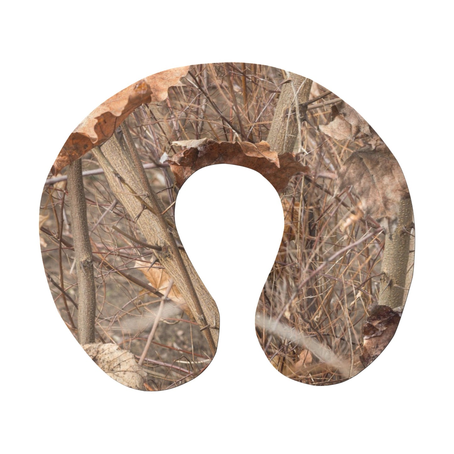 Camo Realistic Tree Forest Autumn Print U-Shaped Travel Neck Pillow