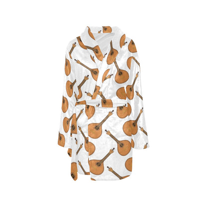 Mandolin Pattern Print Design 01 Women's Fleece Robe