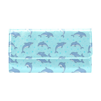 Dolphin Baby Cute Print Pattern Women's Trifold Wallet