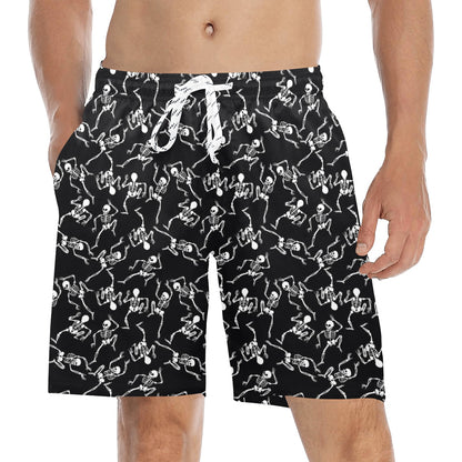 Skeleton Style Print Men's Swim Trunks Beach Shorts
