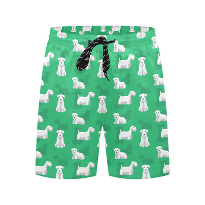 Sealyham Terriers Print Design LKS301 Men's Swim Trunks Beach Shorts