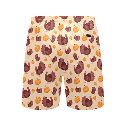 Thanksgiving Print Design LKS308 Men's Swim Trunks Beach Shorts