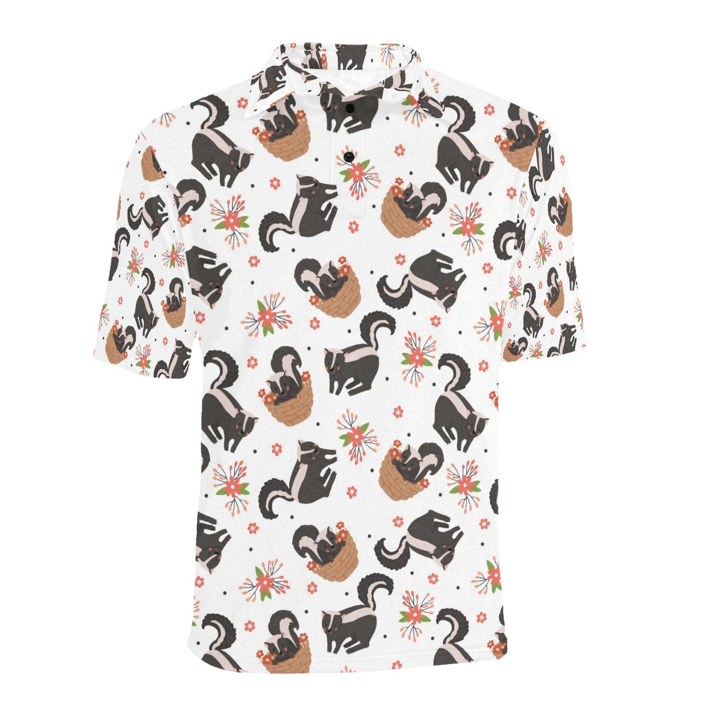 Skunk Print Design LKS304 Men Polo Shirt