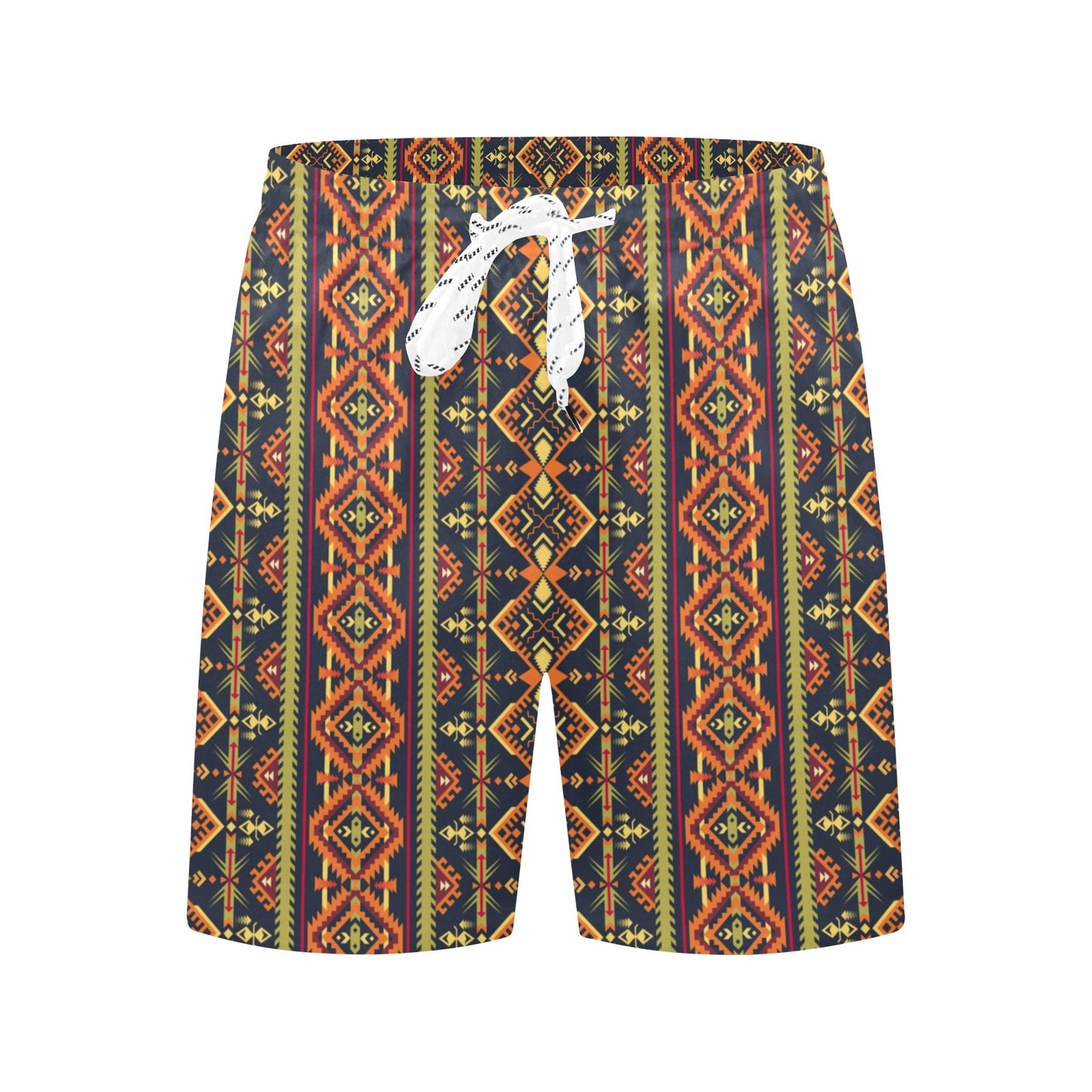 Kente Classic Design African Print Men's Swim Trunks Beach Shorts