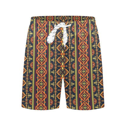 Kente Classic Design African Print Men's Swim Trunks Beach Shorts
