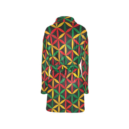 Rasta Pattern Print Design A04 Women's Fleece Robe