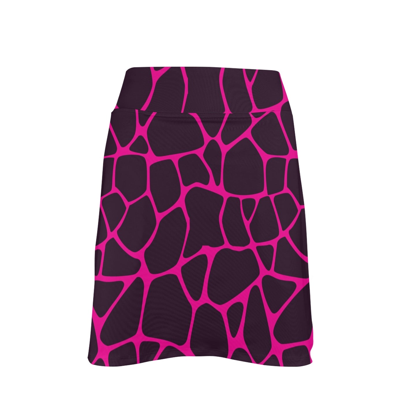 Giraffe Pink Background Texture Print 17" Golf & Pickleball Skort with Pockets
