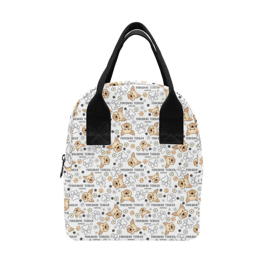 Yorkshire Terriers Print Design LKS308 Insulated Lunch Bag