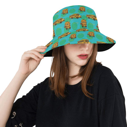School Bus Print Design LKS308 Unisex Bucket Hat