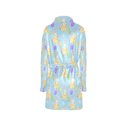 Easter Eggs Pattern Print Design RB015 Women's Fleece Robe