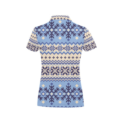 Nordic Pattern Print Design A03 Women's Polo Shirt