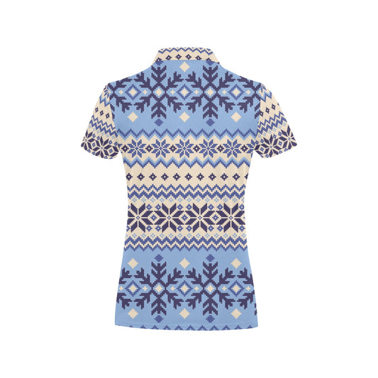 Nordic Pattern Print Design A03 Women's Polo Shirt