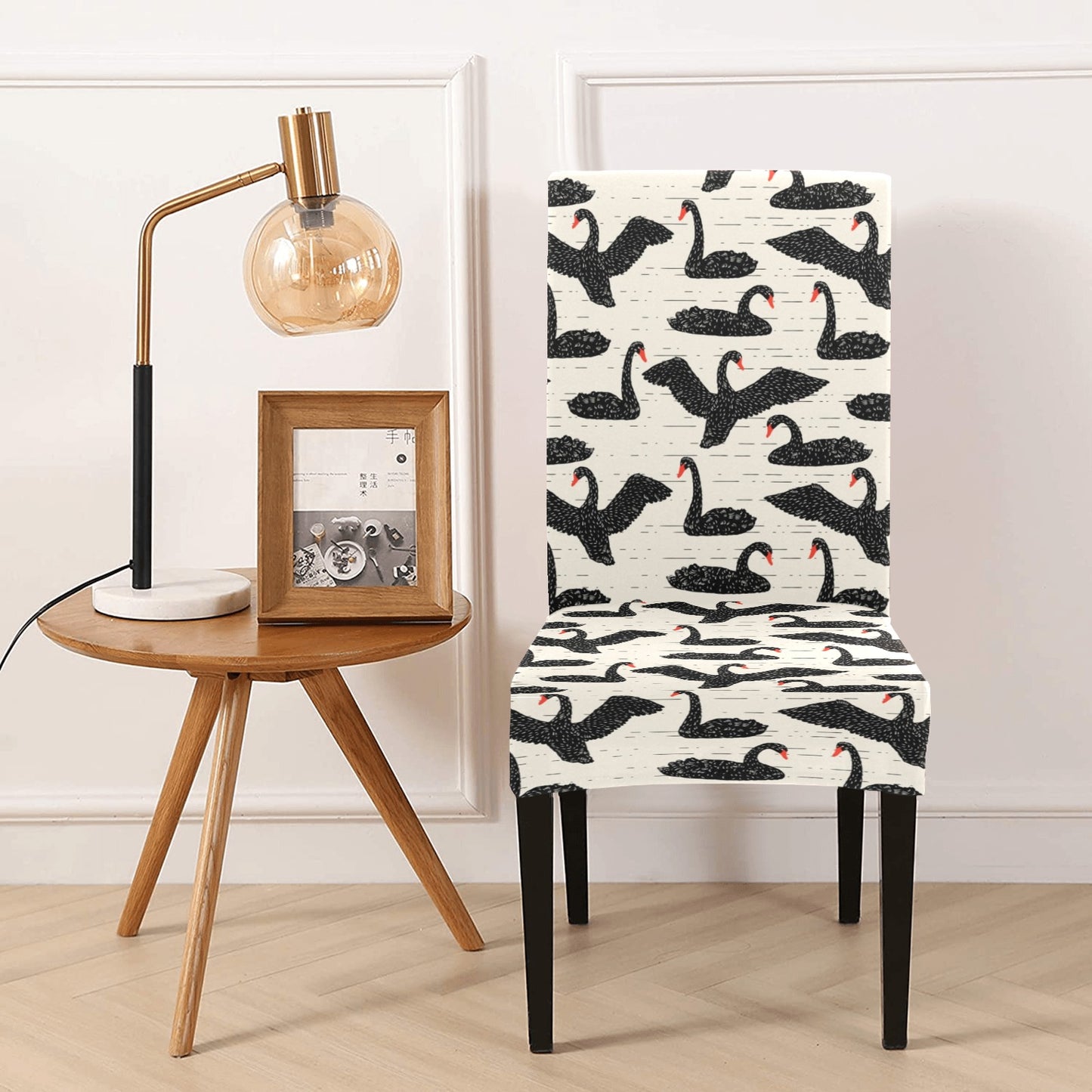 Swan Print Design LKS402 Dining Chair Slipcover