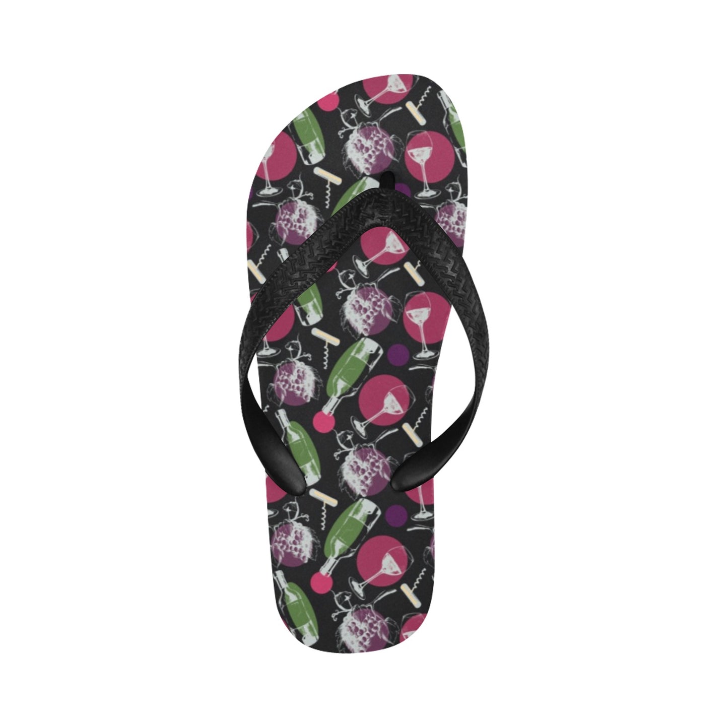 Wine Print Design LKS307 Flip Flops