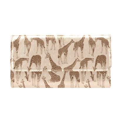 Giraffe Pattern Design Print Women's Trifold Wallet
