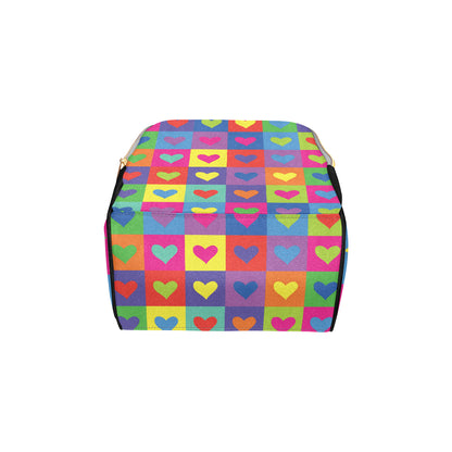 Pop Art Heart Pattern Print Design A01 Diaper Bag Backpack