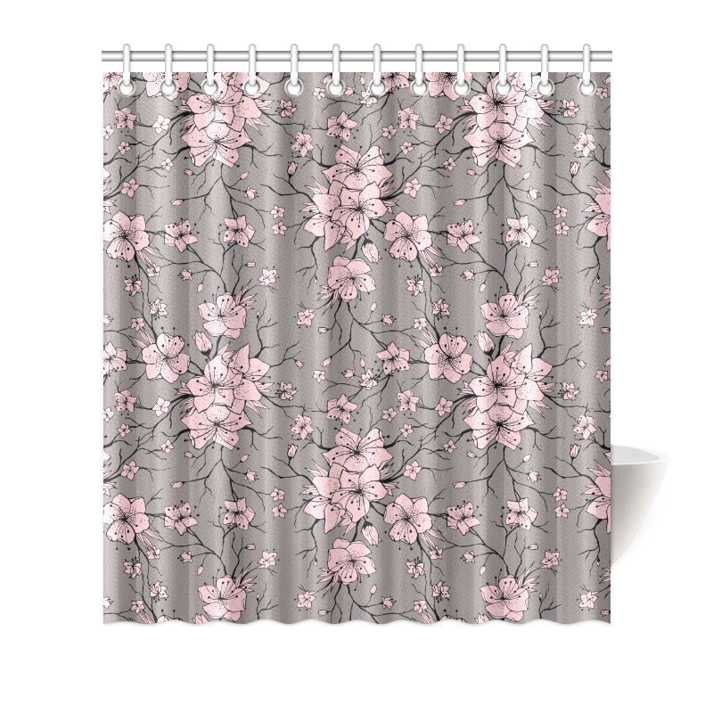 Cherry Blossom Pattern Print Design CB05 Shower Curtain