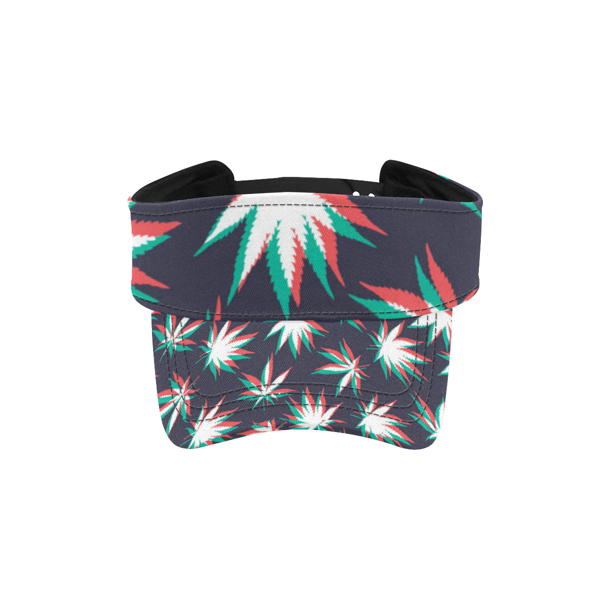 Pot Leaf Pattern Print Design A01 Unisex Sun Visor