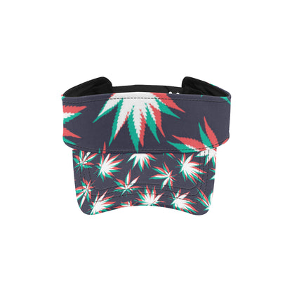 Pot Leaf Pattern Print Design A01 Unisex Sun Visor