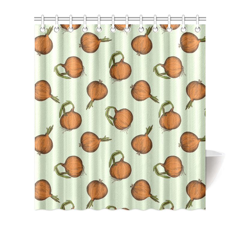 Onion Pattern Print Design A05 Shower Curtain