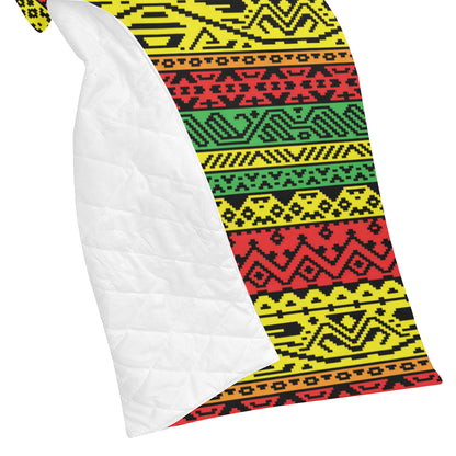 Rastafarian Pattern Print Design A02 Premium Quilt