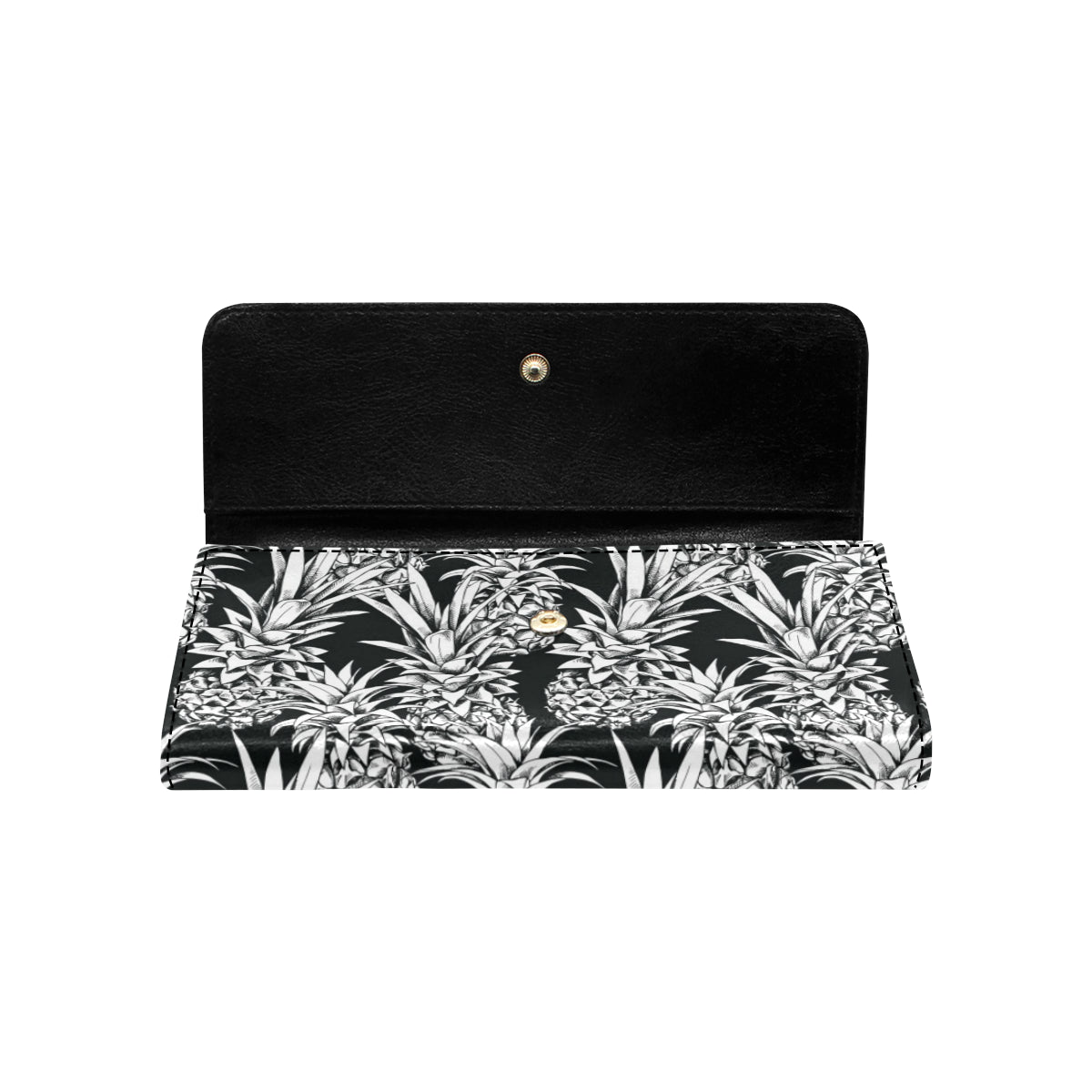 Pineapple Pattern Print Design PP08 Women's Trifold Wallet