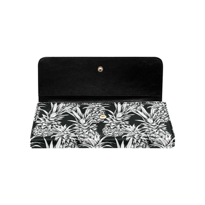Pineapple Pattern Print Design PP08 Women's Trifold Wallet
