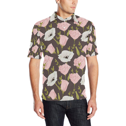 Anemone Pattern Print Design AM011 Men Polo Shirt