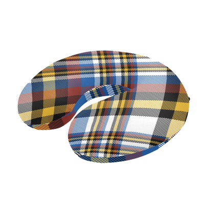 Madras Pattern Print Design 01 U-Shaped Travel Neck Pillow