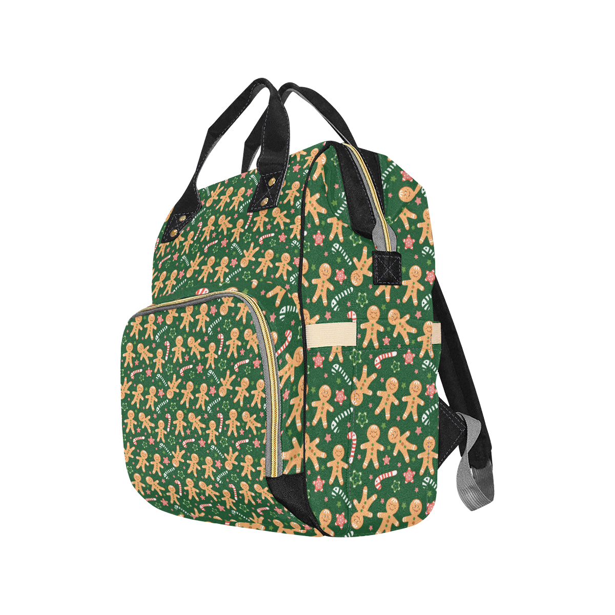 Gingerbread Pattern Print Design 04 Diaper Bag Backpack
