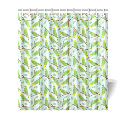 Budgerigar Pattern Print Design 04 Shower Curtain