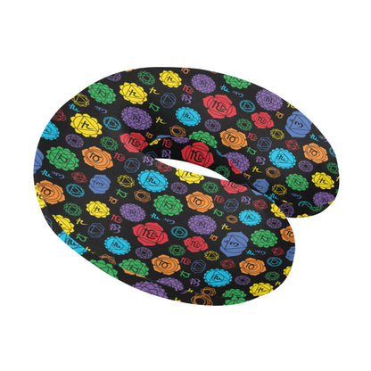 Chakra Pattern Print Design 01 U-Shaped Travel Neck Pillow