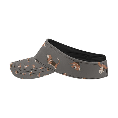 Basset Hound Pattern Print Design 03 Unisex Sun Visor