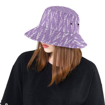 Lavender Pattern Print Design LV08 Unisex Bucket Hat