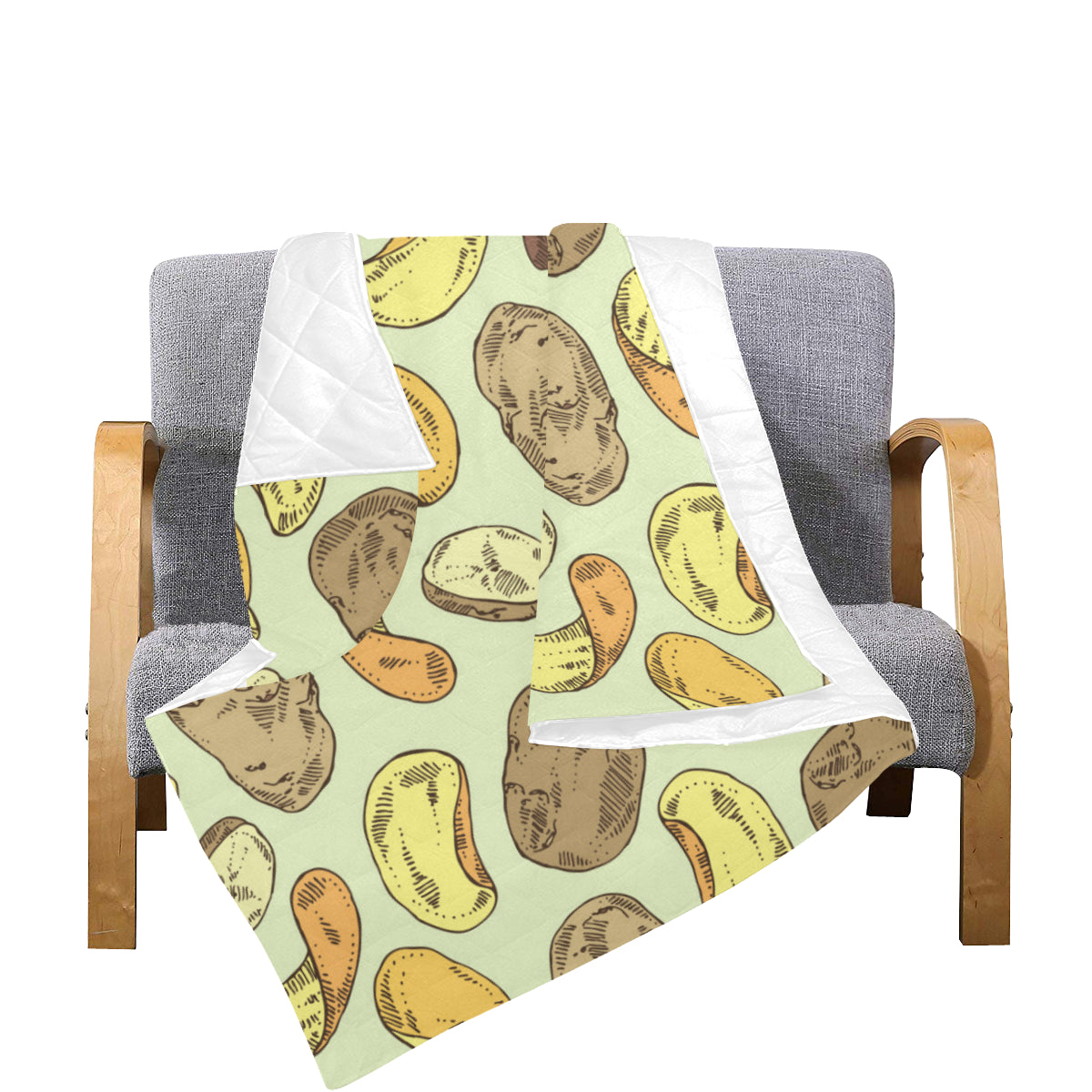 Potato Pattern Print Design A03 Premium Quilt