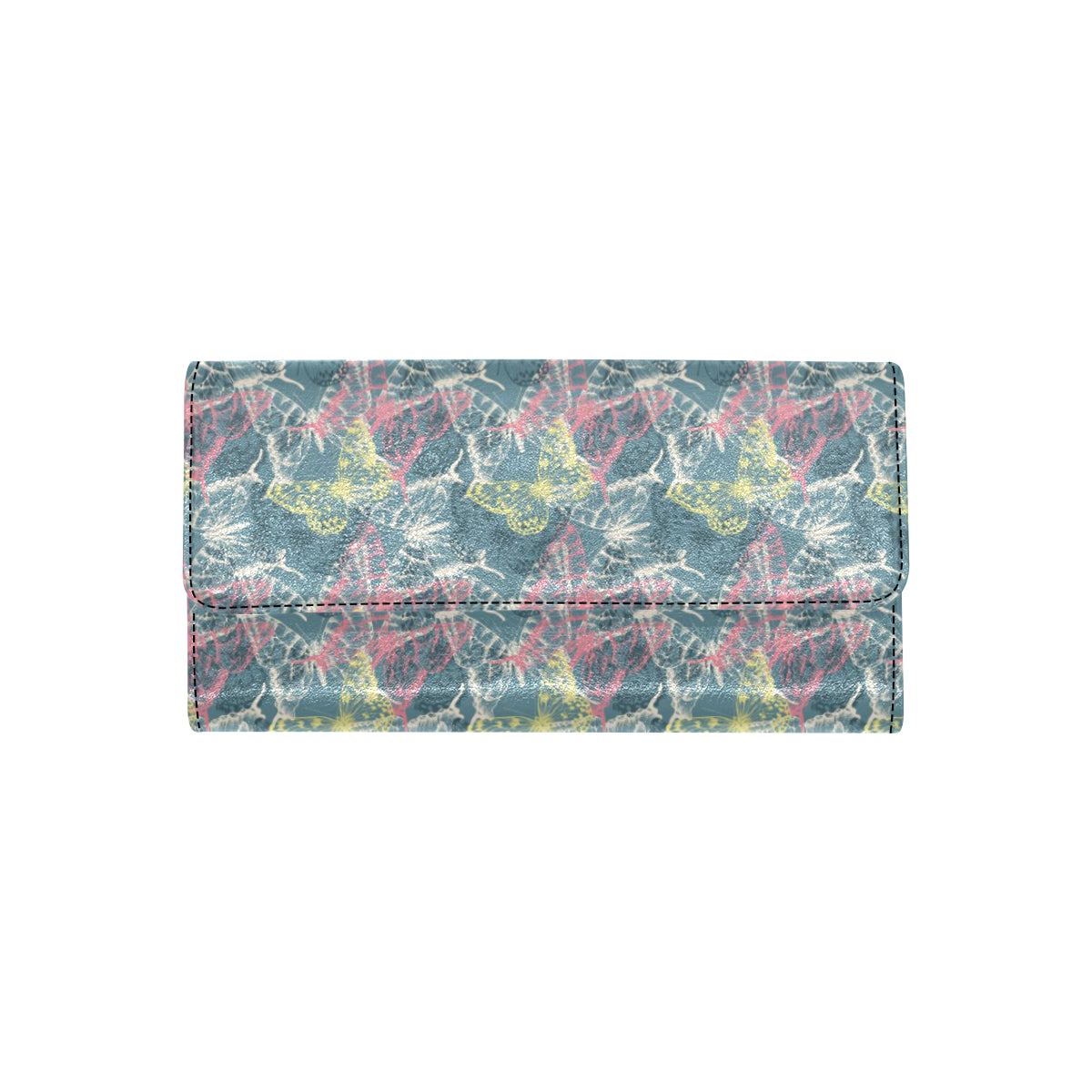 Butterfly Pattern Print Design 01 Women's Trifold Wallet
