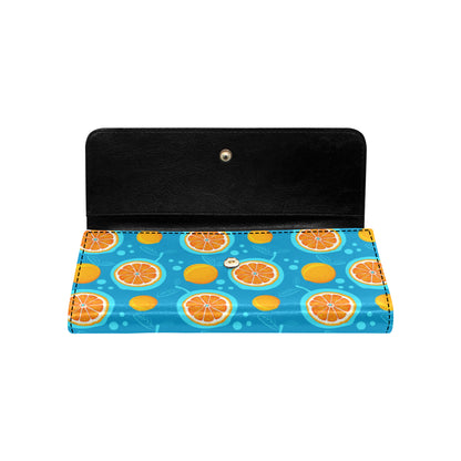 Grapefruit Pattern Print Design GF03 Women's Trifold Wallet