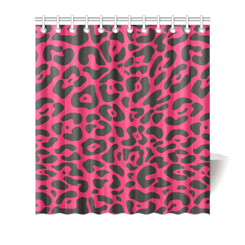 Cheetah Pink Print Pattern Shower Curtain