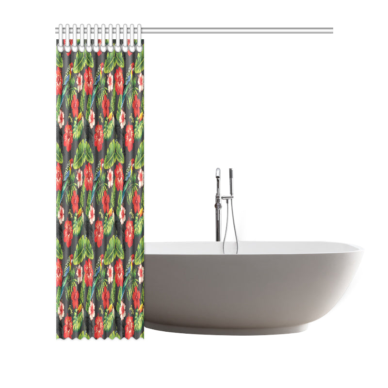 Tropical Flower Pattern Print Design TF04 Shower Curtain