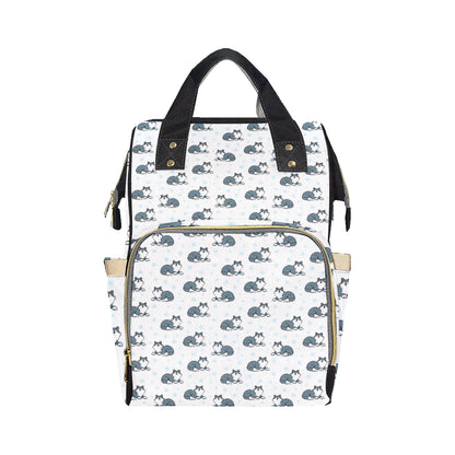 Alaskan Malamute Pattern Print Design 03 Diaper Bag Backpack