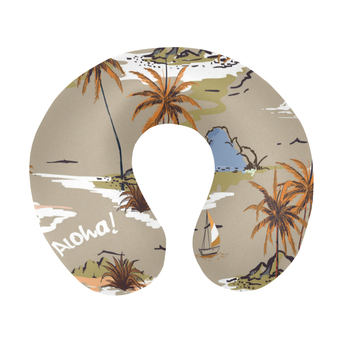 Pacific island Pattern Print Design A05 U-Shaped Travel Neck Pillow