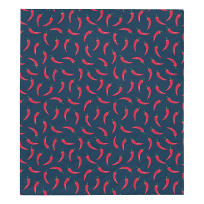 Chilli Pepper Pattern Print Design 03 Premium Quilt