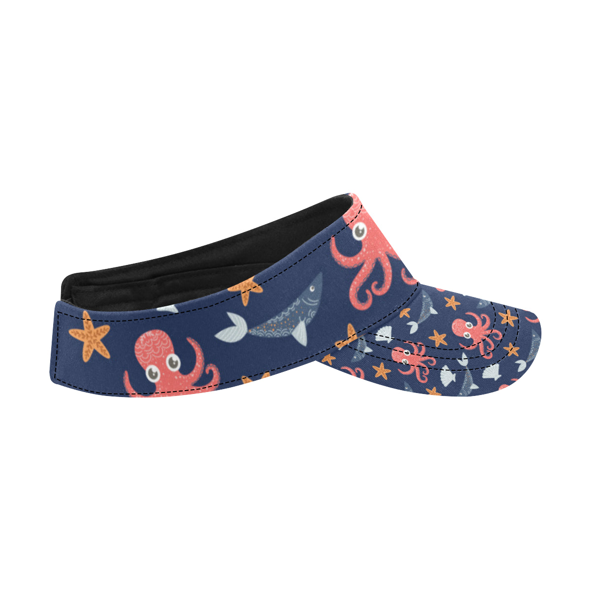 Octopus Pattern Print Design A04 Unisex Sun Visor
