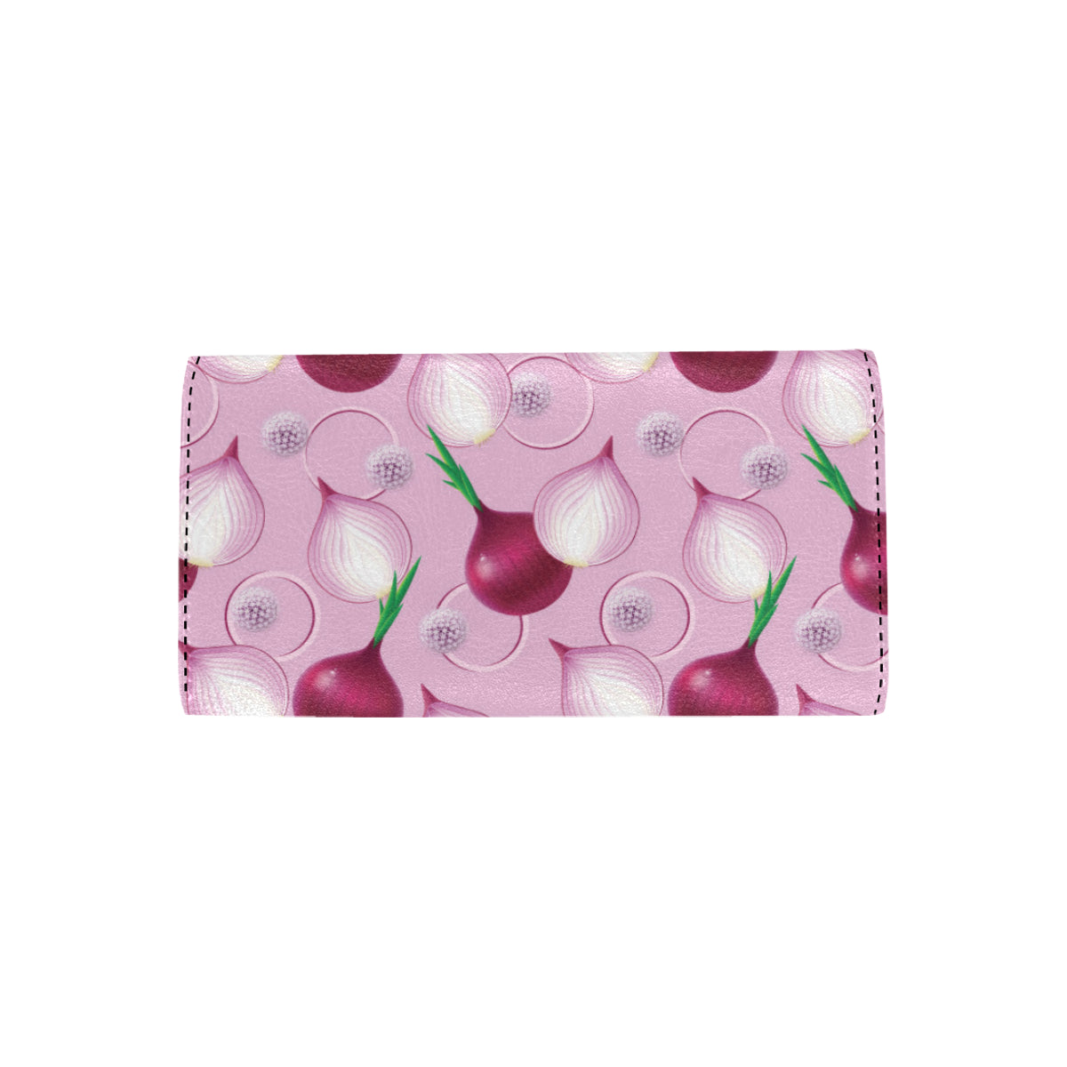 Onion Pattern Print Design A01 Women's Trifold Wallet