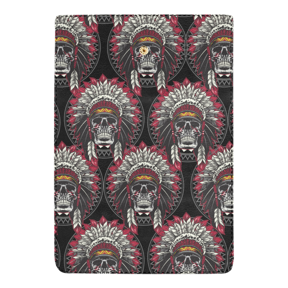 Native Indian Skull Women's Trifold Wallet